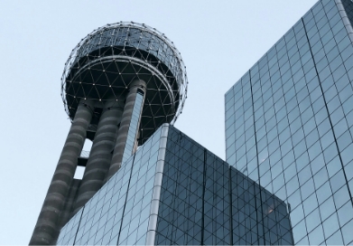 Reunion Tower from below